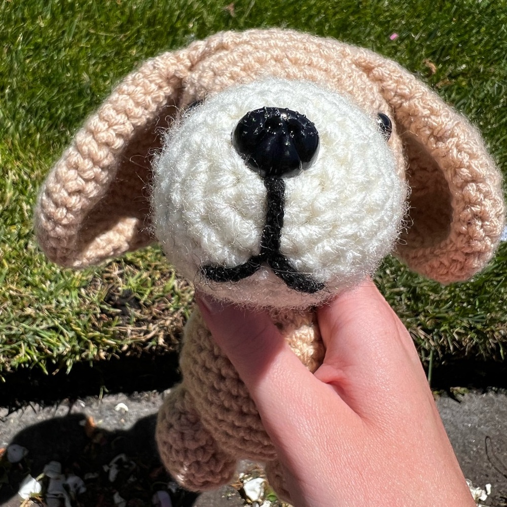 Hand Crocheted Mr. Weenie the Dachshund Stuffed Animal Plushie! - Picture 4 of 14